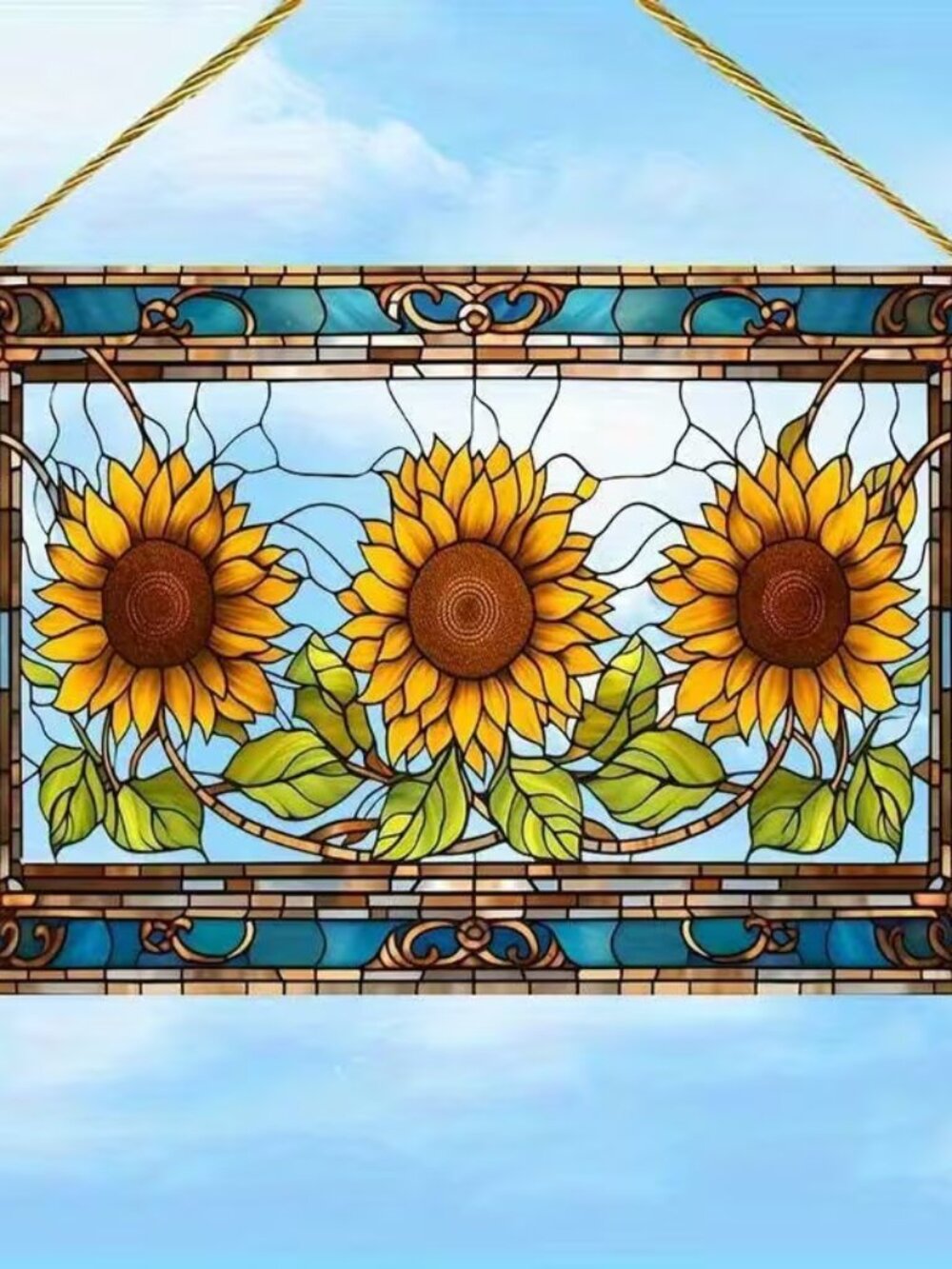 Sunflower Suncatcher - New - 8" x 12"